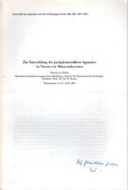 Zur Entwicklung des juxtaglomerulären Apparates in Nieren von Mäuseembryonen Zur Entwicklung des juxtaglomerulären Apparates in Nieren von Mäuseembryonen