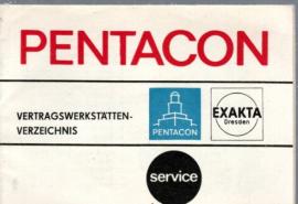 Pentacon Vertragswerkstättenverzeichnis Pentacon Vertragswerkstättenverzeichnis