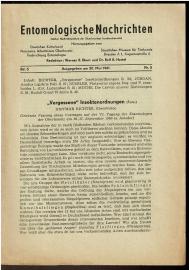 Entomologische Nachrichten (bish. Nachrichtenblatt der Oberlausitzer Insektenfreunde) Bd. 5, Nr. 5 Entomologische Nachrichten (bish. Nachrichtenblatt der Oberlausitzer Insektenfreunde) Bd. 5, Nr. 5