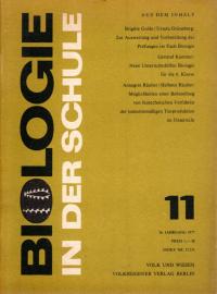 Biologie in der Schule 26. Jg.; Nr. 11 (1977)