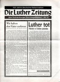 Die Luther Zeitung des Rothenburger Sonntagsblattes - 450 Jahre deutsche Reformation Nr. 12