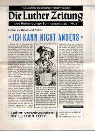 Die Luther Zeitung des Rothenburger Sonntagsblattes - 450 Jahre deutsche Reformation Nr. 5