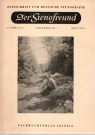 Der Stenofreund : Zeitschrift für Deutsche Stenografie 8. Jhg. Heft Nr. 09, Sept. 1957
