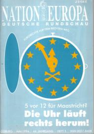 Nation und Europa : Deutsche Rundschau 44. Jg. Heft 5 Mai 1994 Nation und Europa : Deutsche Rundschau 44. Jg. Heft 5 Mai 1994