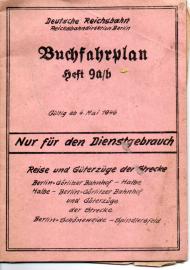 Buchfahrplan Heft 9 a/b. Gültig ab 6.Mai 1946