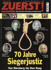 Zuerst! Deutsches Nachrichtenmagazin. 6. Jahrgang, November 2015.
